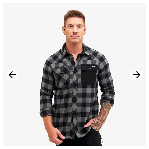 NWT Revolution Race RVRC Campfire Men's Long Sleeve Shirt, Size XXL, Plaid - Picture 3 of 4